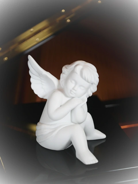 Anjo sentado em porcelana biscuit | Rosenthal