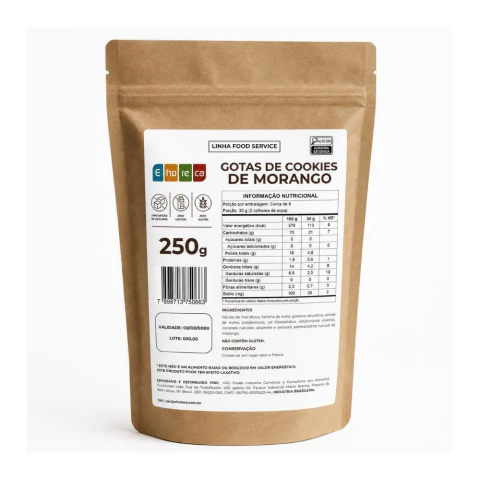 Gotas de Cookie de Morango Ehoreca 1UNx250g