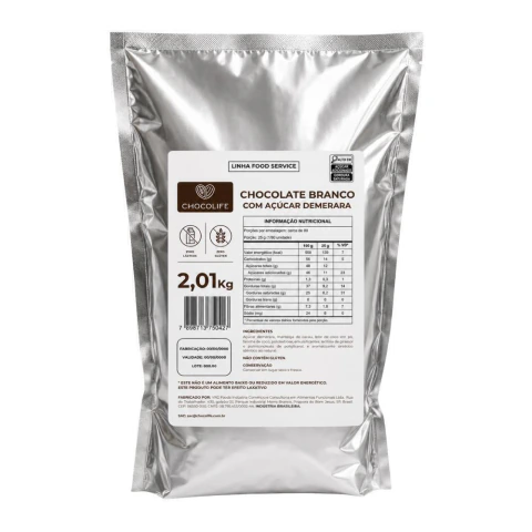 Chocolate Branco Açúcar Demerara 1UNx2,01Kg
