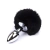 PLUG ANAL (P) EM METAL COM POMPOM DE COELHO - comprar online