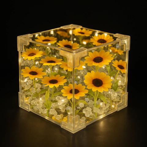 Cubo de Girasol de 10cm