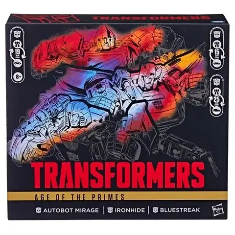 Preventa Hasbro Transformers Age of the Primes Deluxe Class Mirage Ironhide & Bluestreak Llegada Estimada Noviembre 2026