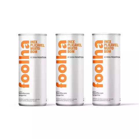 Foolha Soda Prebiótica | Kit 3 Unidades | Baunilha com Tangerina - comprar online