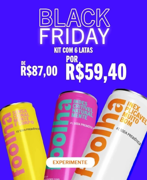Imagem do banner rotativo FOOLHA | Soda Prebiótica Natural e Saudável