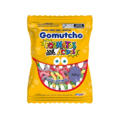 BALA DE GOMA RICLAN GOMUTCHO MINHOCA ACIDA 500G