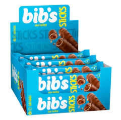 CHOCOLATE BIBS STICKS C/16X29G AO LEITE 464G - comprar online