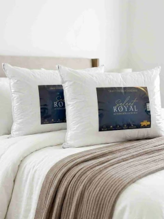 Kit 2 Travesseiros de Hotel Select Royal 50x70cm Toque de Plumas – Macio, Antialérgico e Ajustável