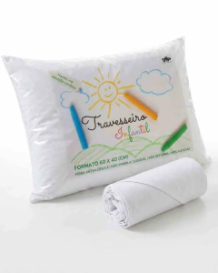 Travesseiro Select Kids + Fronha 100% Algodão Percal