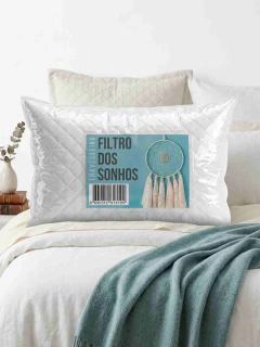 Travesseiro Filtro dos Sonhos 50x70cm com Aromaterapia – Antialérgico, Ajustável com Zíper e Conforto Relaxante