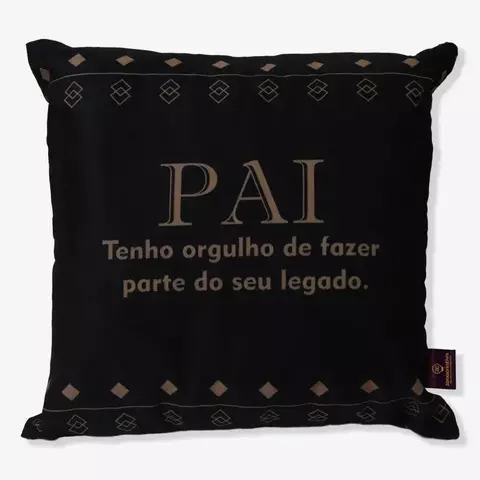 ALMOFADA FIBRA VELUDO 40X40CM PAI CLASSIC