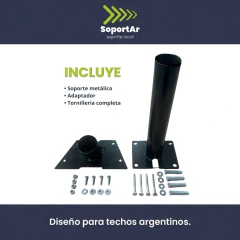 Soporte vertical 25 cm para Starlink V4 - Kit completo