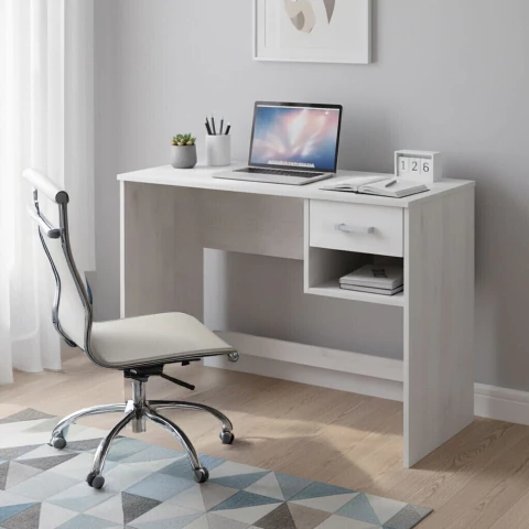 Escritorio Oficina Pc Moderno Mueble Melamina Cajón Estante