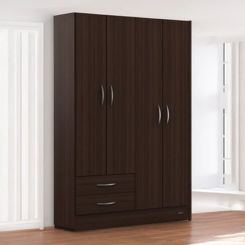 Placard Ropero 4 Puertas Melamina 2 Cajones Moderno Premium - comprar online