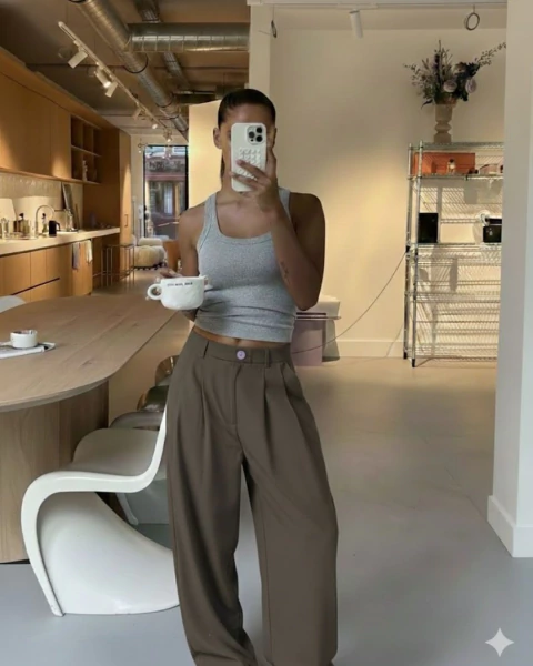 pantalon sastrero chocolate