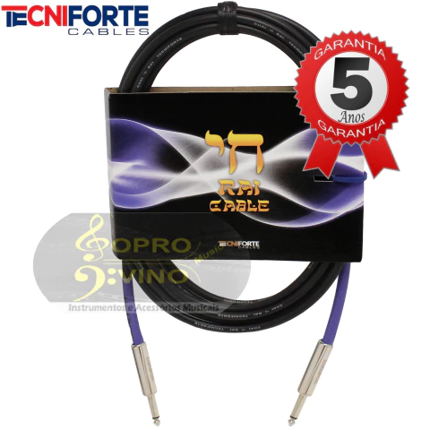Cabo 4,58 Metros P10 + P10 Violão Guitarra Baixo Tecniforte RAI