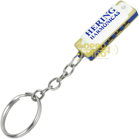 Chaveiro Gaita Emite Som 8 Notas Afinação Lá Branco Azul Hering SHG Cód. 88BA