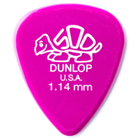 Palheta Delrin 500 1,14mm para Violão Cavaco Guitarra Dunlop