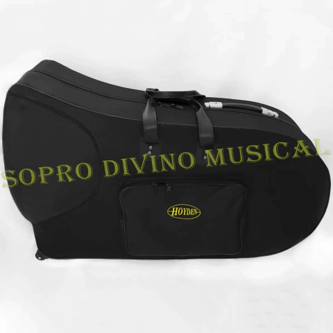 Estojo Case Super Luxo p/ Tuba Bombardão Sib 3/4 Hoyden HTB 25PL (Novo) c/ 2 Rodinhas
