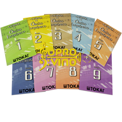 Método Curso Órgão Eletrônico Tokai 9 Livros (Coletânia)