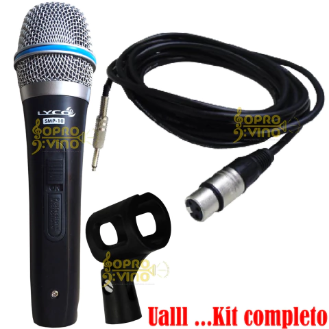Microfone com Fio P10 x XLR com Cachimbo Lyco SMP10