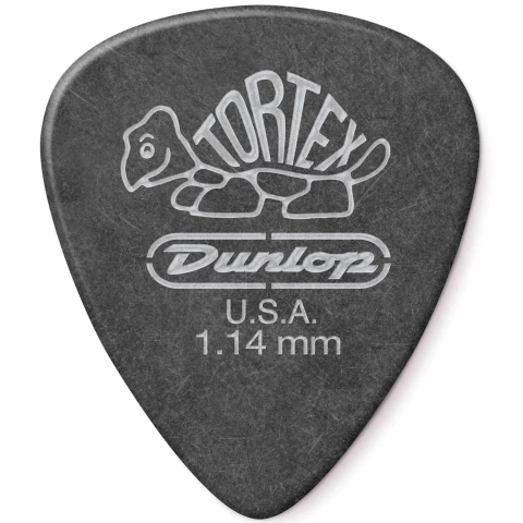 Palheta 1.14mm Preta Violão Guitarra Tortex Dunlop 488R1.14 Cod. 1352