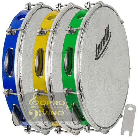 Pandeiro Linha Standard 10" Pele Holográfica Torelli