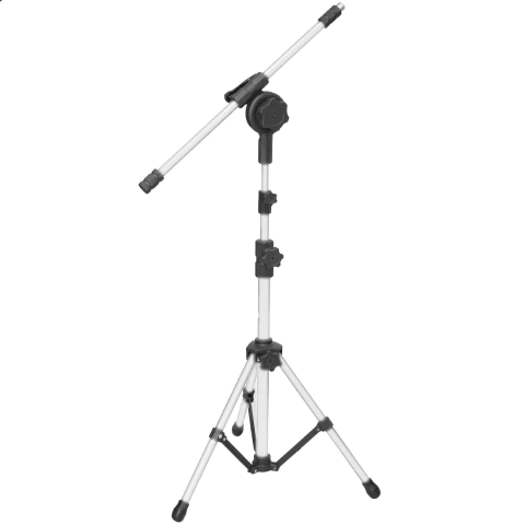 Suporte Girafa Cromado 2 Estagios Altura c/ Gatilho + Cachimbo Visão Musical Cód. PE4CR