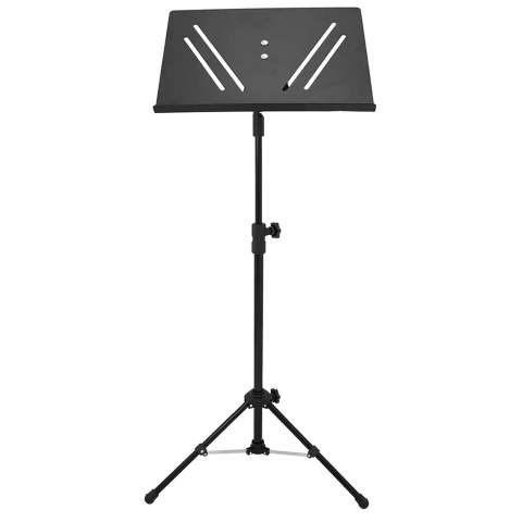 Suporte Estante Partitura c/ Placa Metal Tripé Visão Musical Cód. PPM01BK