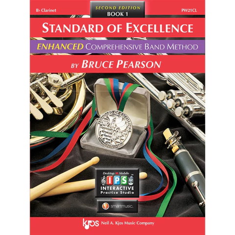Método Clarinete Sib Livro Standard of Excellence Band Method by Bruce Pearson c/ 2 Cd´s Livro 1 ( Book 1 )