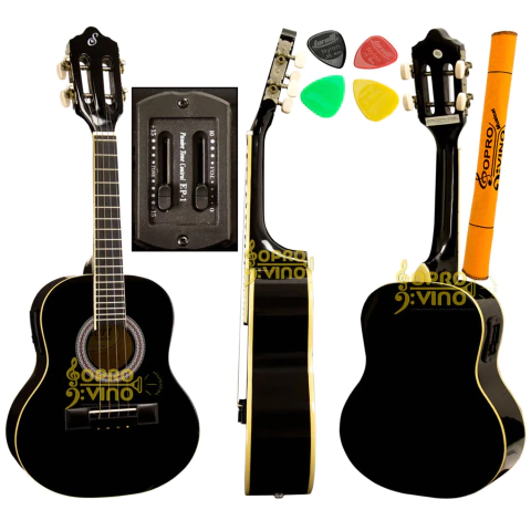 Cavaquinho Elétroacústico Preto Linha Start Giannini CS14 EP BK c/ Capa Palhetas - comprar online