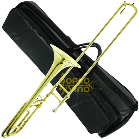 Trombone Vara Tenor C/ 1 Rotor Weril G881 c/ Capa e Acessórios