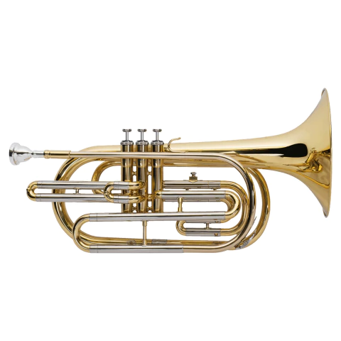 Trombonito Trombone de Marcha Sib (BB) Laqueado c/ Estojo e Bocal Michael WTMM35N
