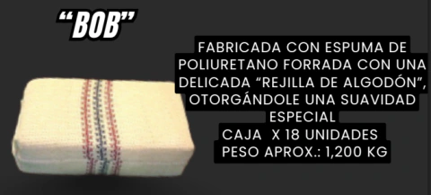 Esponja de poliuretano forrada "BOB"