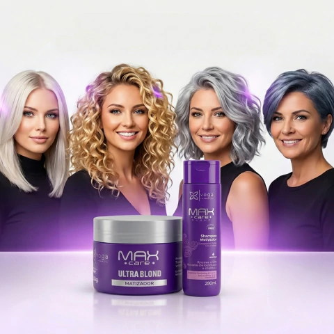 Kit Shampoo e Máscara Matizadora Max Care Ultra Blond Voga 240g