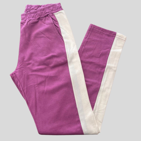 Calça Moletom Feminina com Faixa Lateral – Lilás