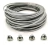 30mts Cabo De Aço Revestido Pvc Cristal 4mm Varal + 4 Clips Galvanizado