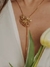 Colar Gravata Flor Dourado - comprar online
