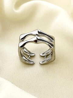 Anel Orgânico Duplo Prata - comprar online