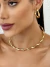 Colar Choker Aro Torcido Dourado (Tam G)