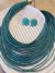 Colar e Brincos Fios Turquesa - comprar online
