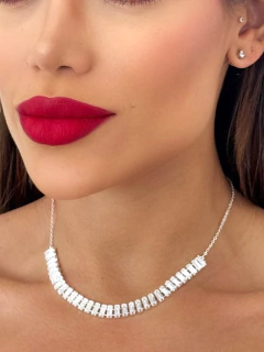 Colar Choker Riviera Navetes Prata - comprar online