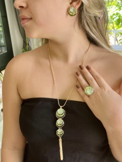 Colar 3 Círculos Verdes