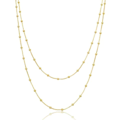 Colar Duplo Bolinhas Venezianas