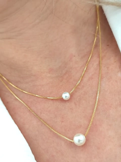 Colar Duplo com Pérolas