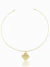 Colar Choker Rígido Flor Dourada - comprar online