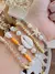 Pulseiras Pedras Verdes e Laranjas