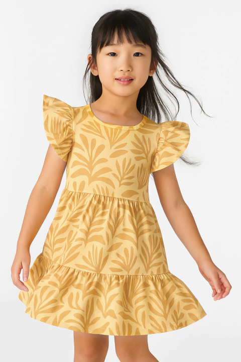 Vestido Infantil Menina Amarelo - comprar online