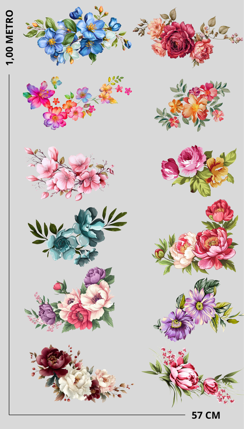 Impressão DTF - Flores para Aplicação 02