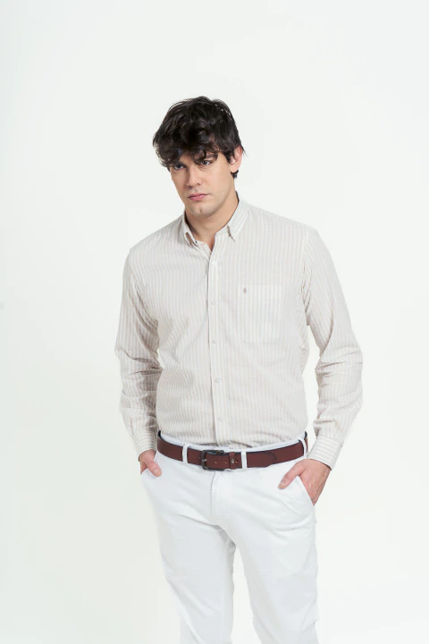 Camisa regular fit a rayas