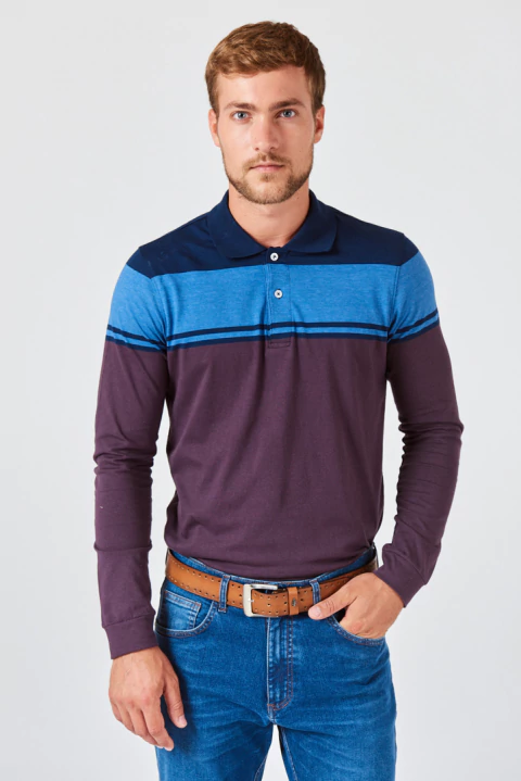 Polo rayada de jersey